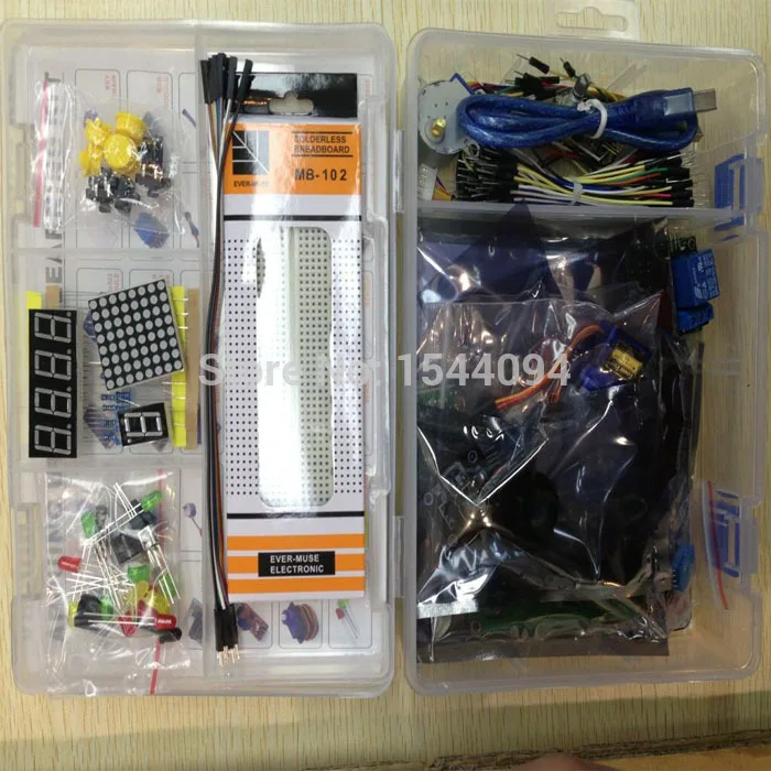 Набор для arduino uno с МЕГА 2560 / lcd1602 hc sr04 /dupont линия в пластиковой коробке|kit for arduino|kit