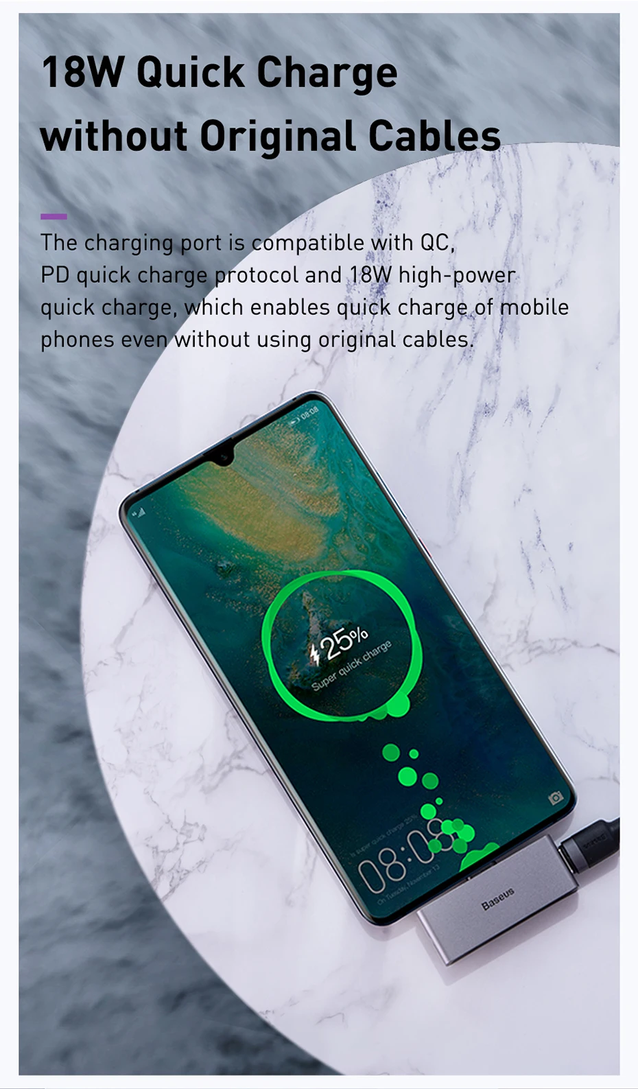 Baseus usb type C до 3,5 мм разъем для наушников AUX OTG адаптер для huawei P30 Xiaomi samsung Note 10 Plus USB-C разветвитель для быстрой зарядки