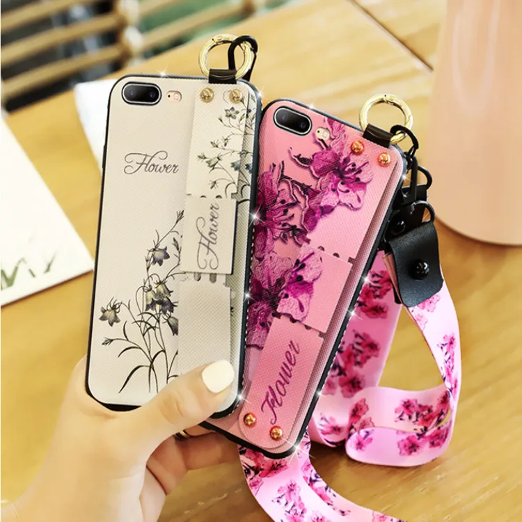 Чехол держатель для телефона iphone XR X Xs max Элегантный мягкий ТПУ ремешок на шею и