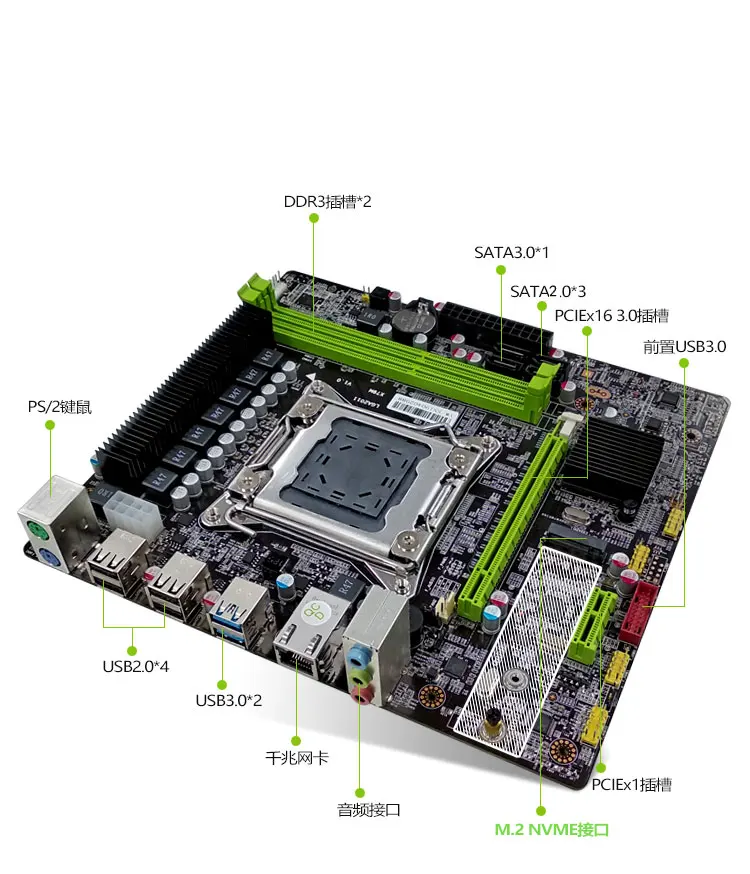 E-s порты материнская плата новая X79 настольная материнская плата LGA2011 SATA 3,0 USB 3,0 порты DDR3 емкость материнская плата компьютера