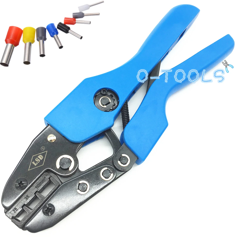 Cord end sleeve wire connector crimping pliers AN-2550GF tool for insulated ferrules terminal block 25-50mm² | Инструменты