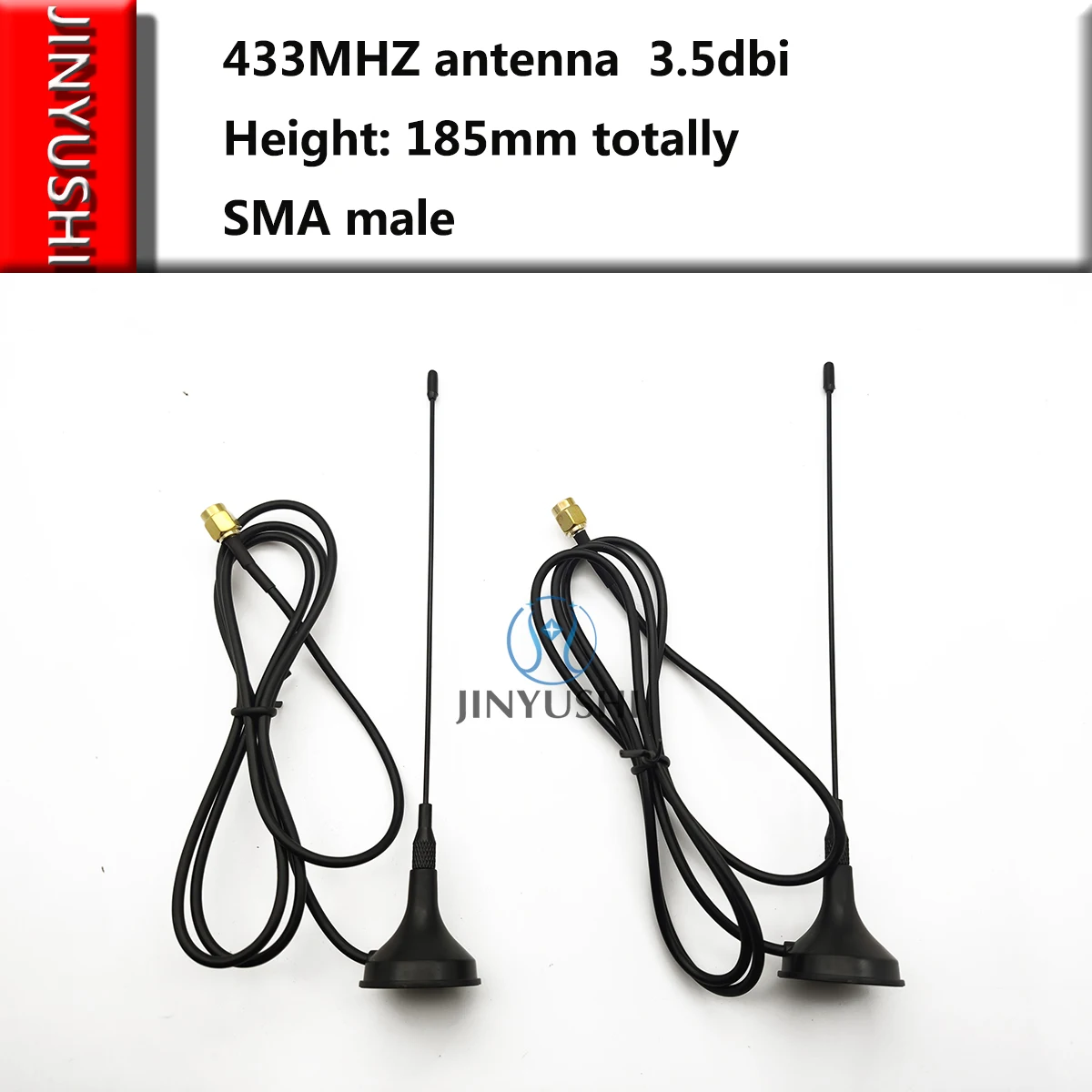 Lora 433 МГц WI FI антенна 1 м кабель небольшой стакан на присоске магнетическая SMA