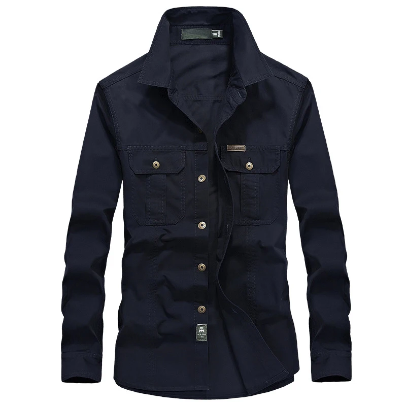 Мужская рубашка карго в стиле милитари размеры 3xl 4XL 5XL 6XL|cargo shirt|shirt uniformmen shirt |