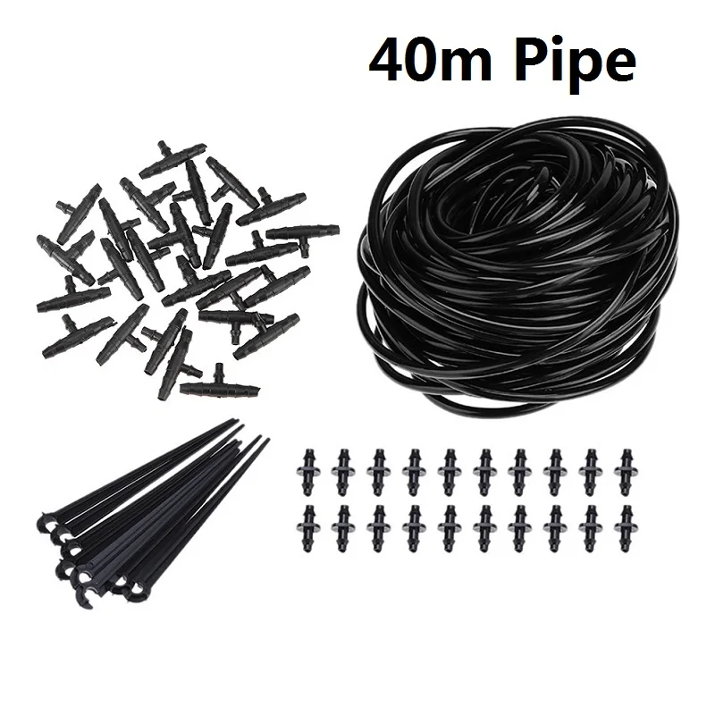 40M 5 м-40 м система капельного орошения «сделай сам» автоматический полив Сад капельного орошения трубы микро капельного садовые наборы для полива - Цвет: 40M