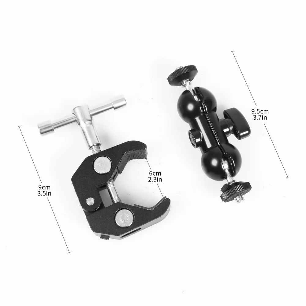 Articulating Magic Arm Mount Adapter Aluminum Alloy and Friction Super Crab Clamp Pliers Clip for Monitor | Электроника