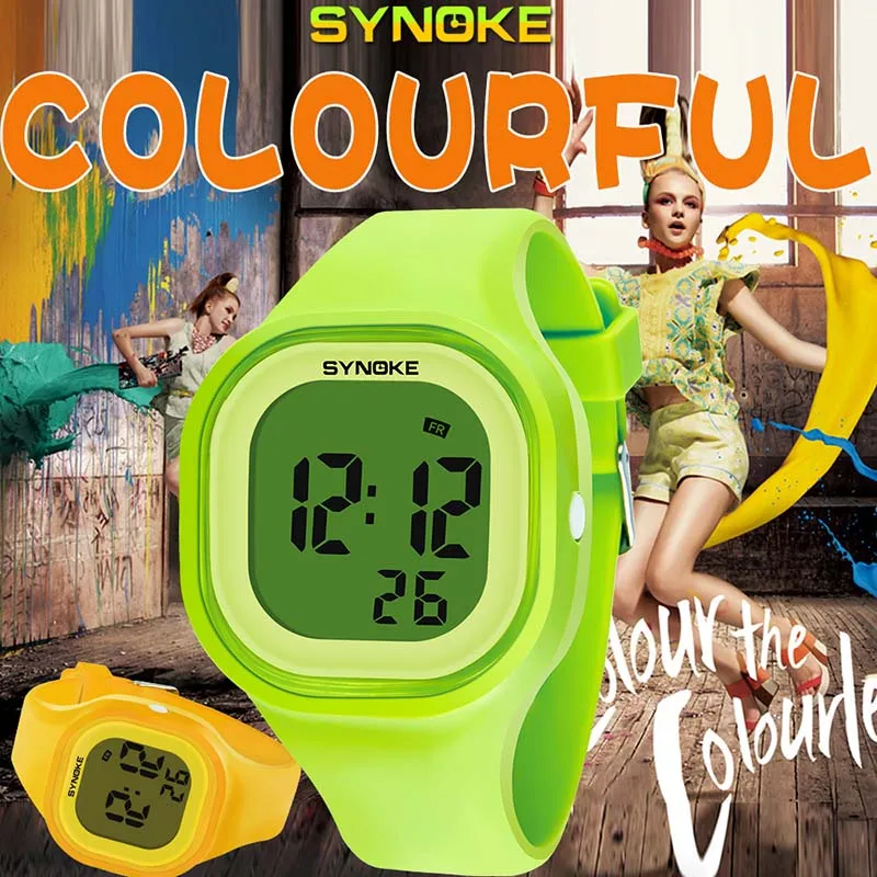 

Children Waterproof Digital Luminous Watch Student Sports Digital Electronic Wrist Watch LXH