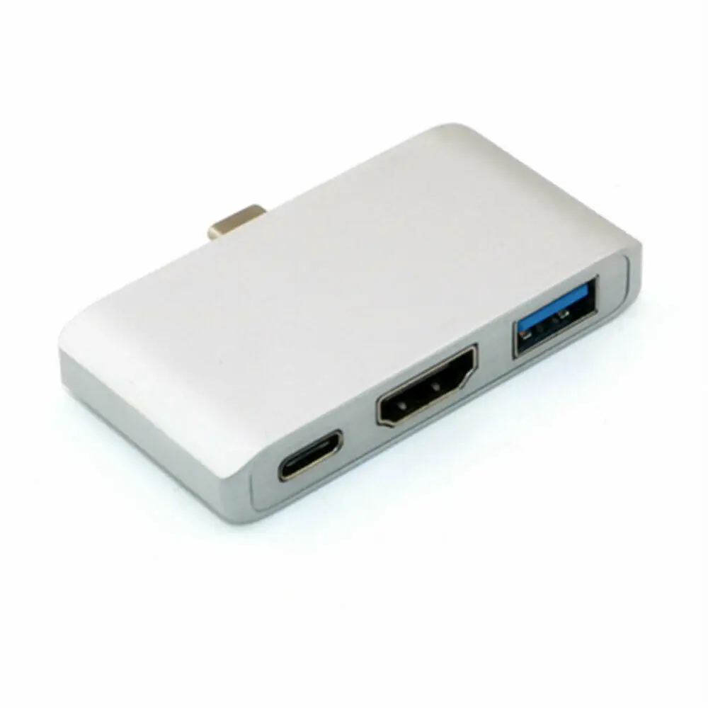 USB C концентраторы к HDMI поддержка Type адаптер 3 в 1 конвертер для iphone Samsung Huawei
