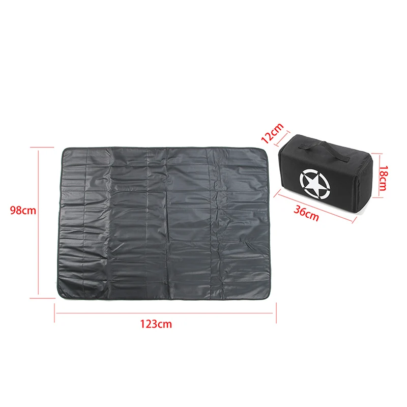 Camping Mat SHINEKA автомобильные аксессуары хвост двери сумки для хранения Набор инструментов Органайзер походный коврик для Jeep Wrangler JK JL 2007 - Название цвета: Camping Mat