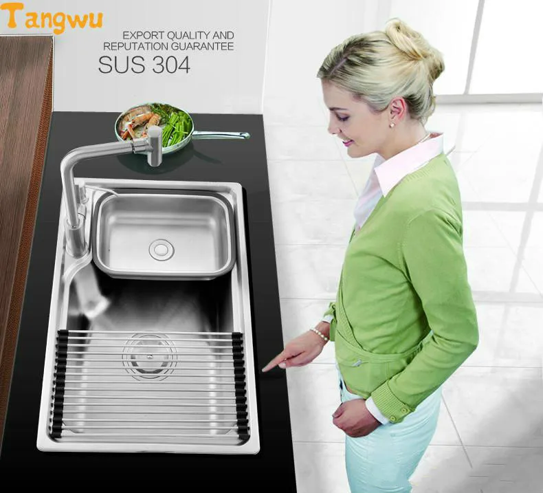 Кухонная раковина бесплатная доставка проволочный процесс из нержавеющей стали