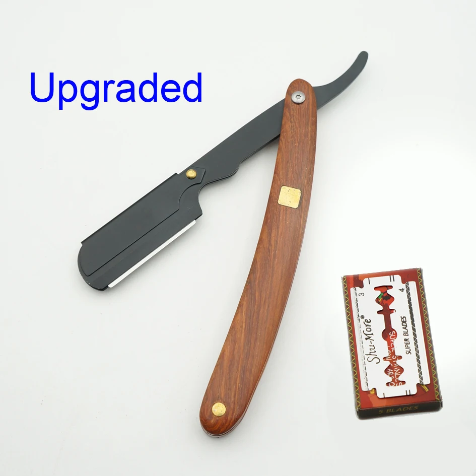 razor Новая ручная бритва, Мужская бритва для бритья, профессиональная Бритва для стрижки волос, Сменное лезвие с деревянной ручкой - Цвет: razor