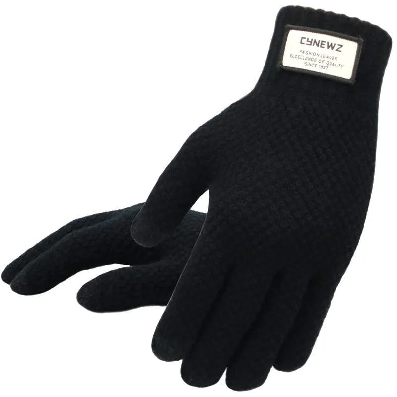 Мужские зимние перчатки мужские утепленные теплые вязаные Осенние Качественные