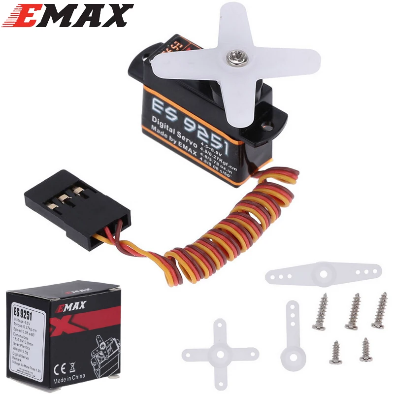 Emax ES9251 2 5g цифровой сервопривод RC 0.27kgf. См для радиоуправляемого вертолета части