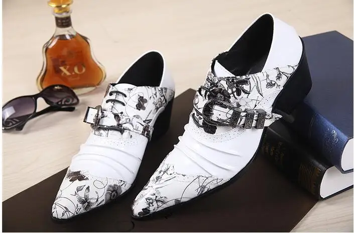 Choudory/Классические Мужские модельные туфли с острым носком лоферы на высоком