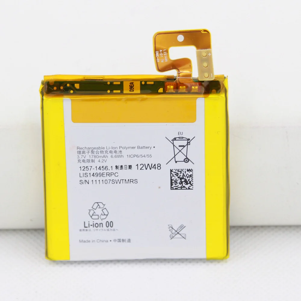 

2pcs/lot 1780mAh LIS1499ERPC Battery For Sony Ericsson Xperia LT30 LT30I LT30P LT30H LT30 Mobile Lithium battery