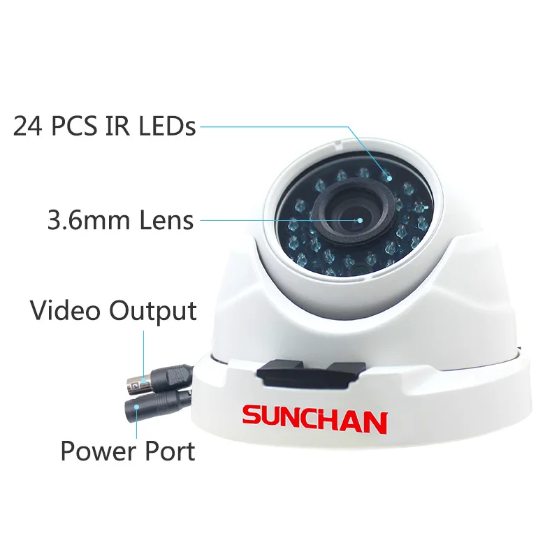 Full HD 2.0MP 2000TVL для дома и улицы купол безопасности Камера 1080P (4 в 1 AHD/TVI CVI/960 H CVBS) 24 шт.