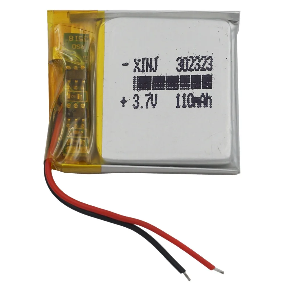 XINJ 3 7 V 110 mAh литий полимерная батарея полимерный элемент 302323 для mp4 часы наушники