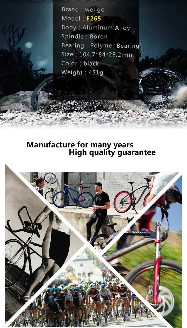Wellgo складные велосипедные педали MTB горный велосипед педали алюминиевые 2 DU подшипник с отражателем противоскользящие велосипедные части F265
