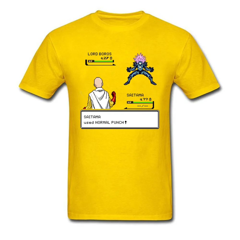 Saitama Battle One Punch Man аниме футболка 2018 Летняя мужская белая забавная Пиксельная