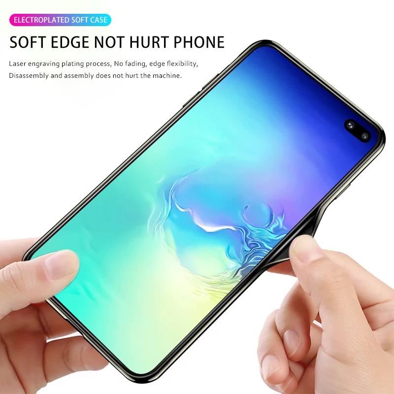 Модные чехлы для телефона Galaxy S10 класса люкс из плексигласа противоударный чехол
