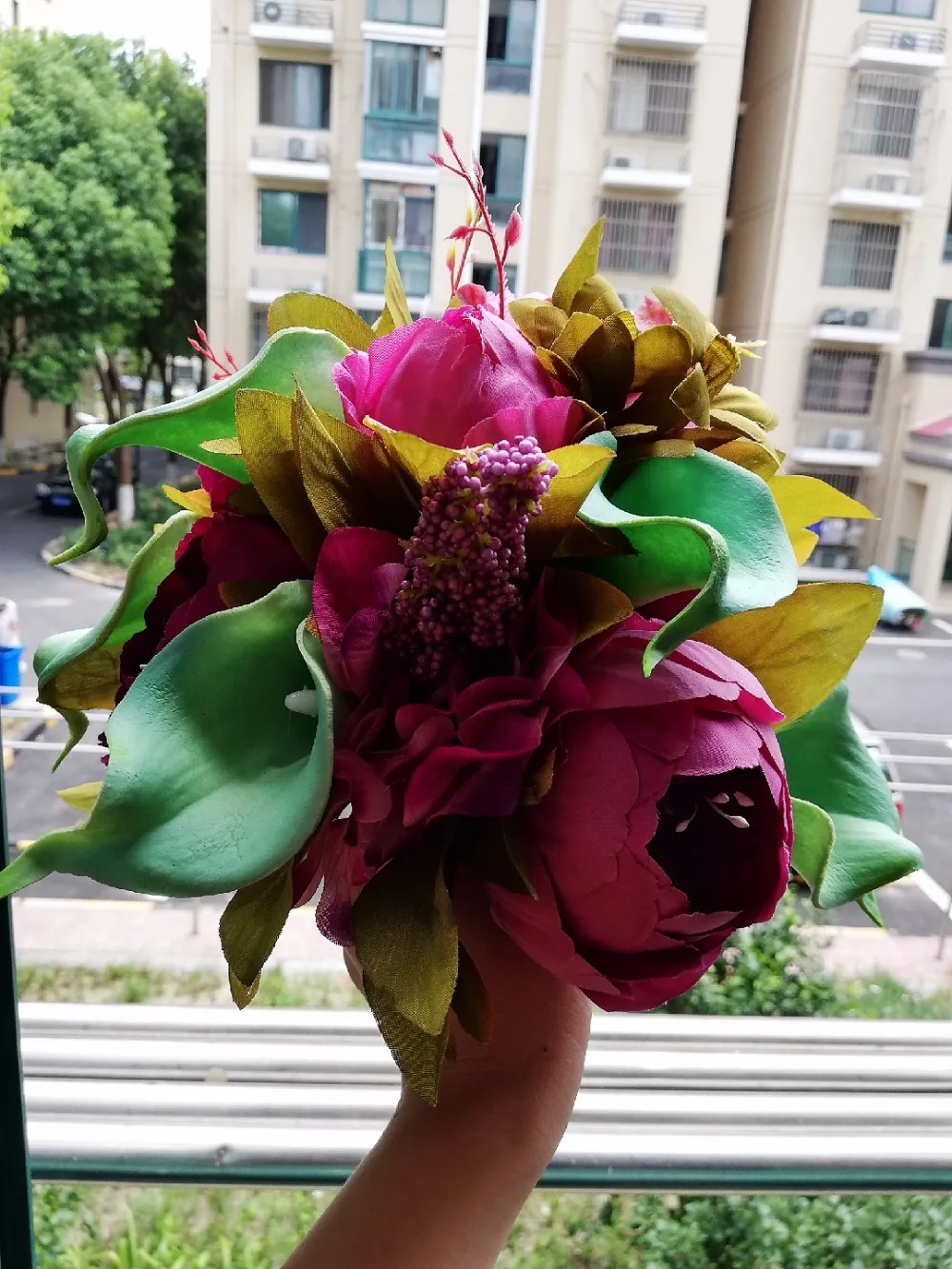 Романтический свадебный букет свадебные украшения Искусственный Пион Calla Lily Bouque