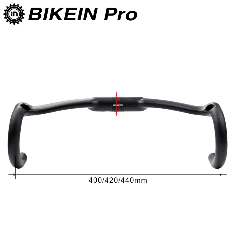 BIKEIN Lite 3k карбоновый аэродинамический руль для дорожного велосипеда 400/420/440 мм