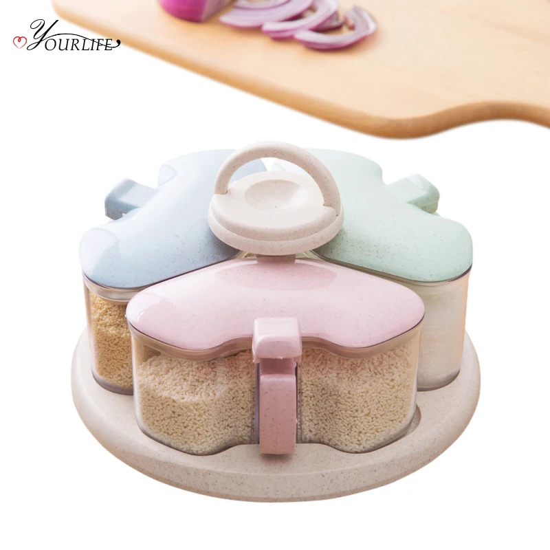 OYOURLIFE 3 шт./компл. креативного банка для специй приправ коробка кухня хранилище