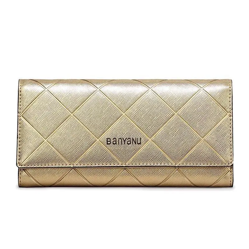 

2018 New Fashion design women rhombus wallets female leather purse high quality women clutches card holders coin keeper bolsas A