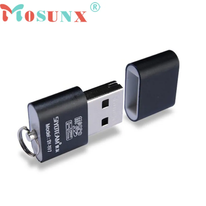 Горячая черный крошечный Высокое качество высокоскоростной USB 2,0 Micro SD TF T-Flash считыватель карт памяти адаптер 1 шт
