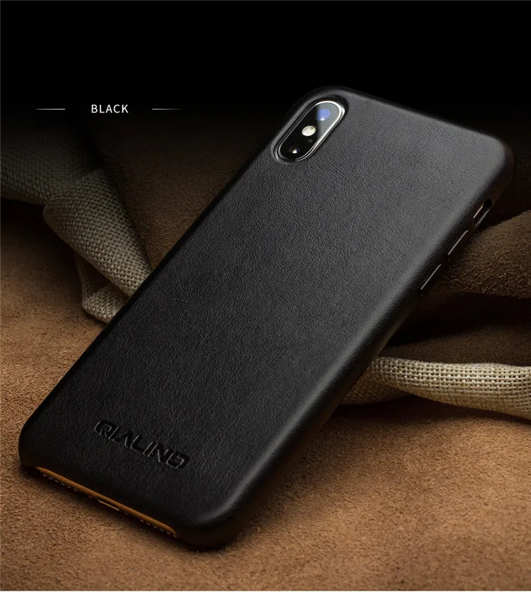 QIALINO, Стильный чехол из натуральной кожи для Apple iphone XR, 6,1 дюймов, ультра тонкий, ручной работы, противоударный, задняя крышка для iphone XR