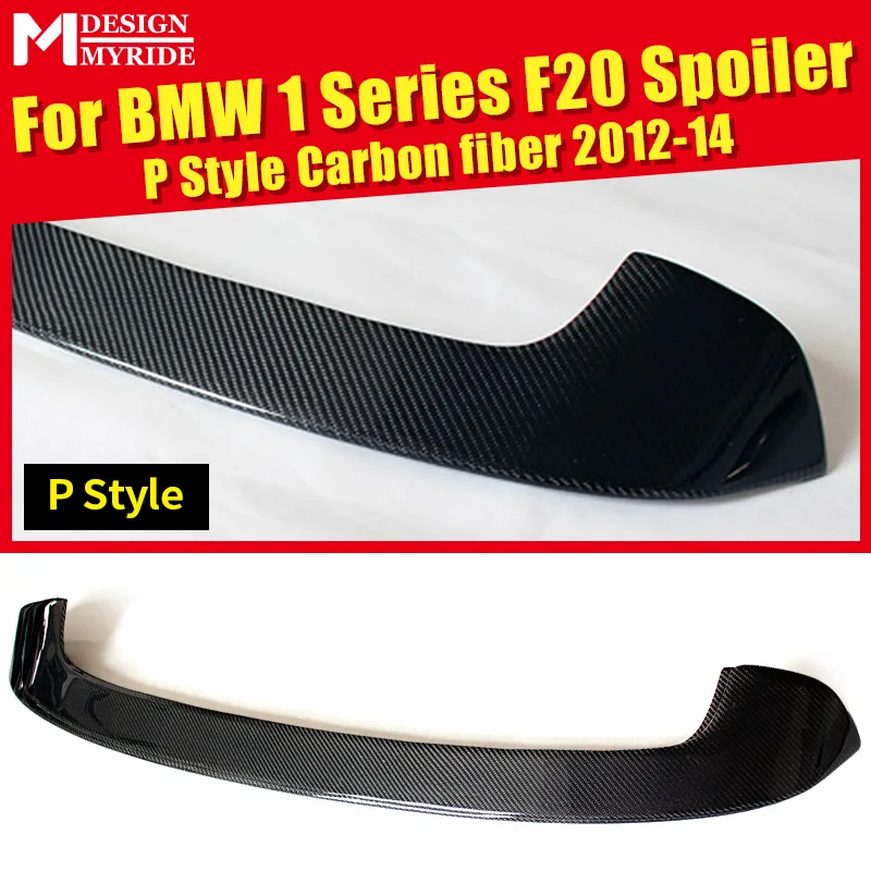 For BMW 1 Series F20 118i 135i 125i P-Style Carbon Fiber Rear Spoiler Trunk Car Racing Decoration Spoyler Accessories 2012-2014 |