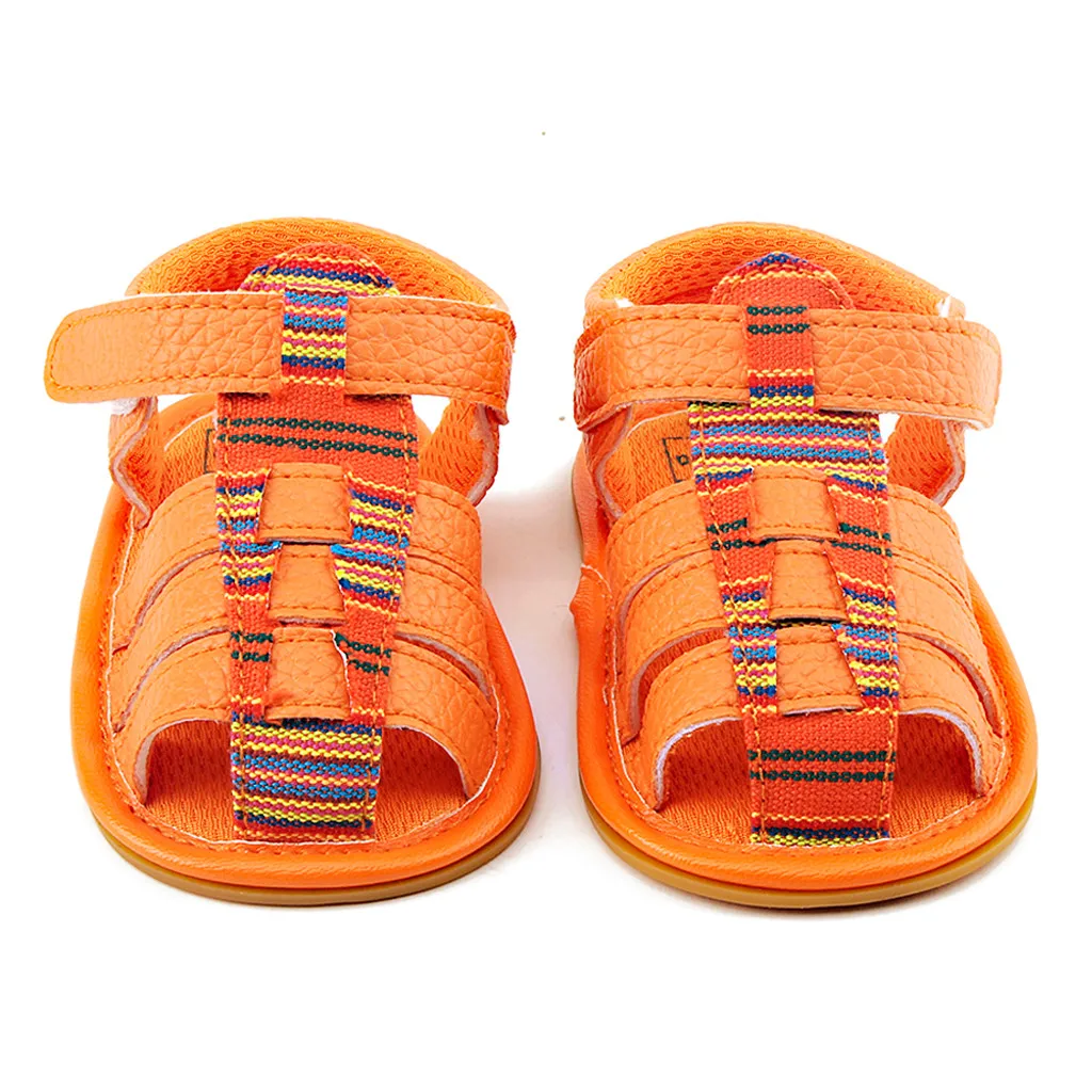 Сандалии в римском стиле для новорожденных девочек и мальчиков обувь с мягкой