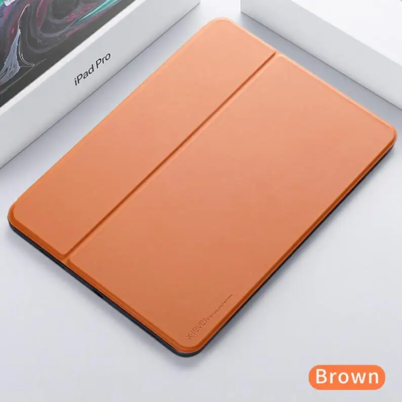 X-Level книга кожаные флип-Чехлы для Apple iPad mini 5 mini 4 Премиум ультра тонкий бизнес спящий Wakup кожаный чехол - Цвет: Коричневый