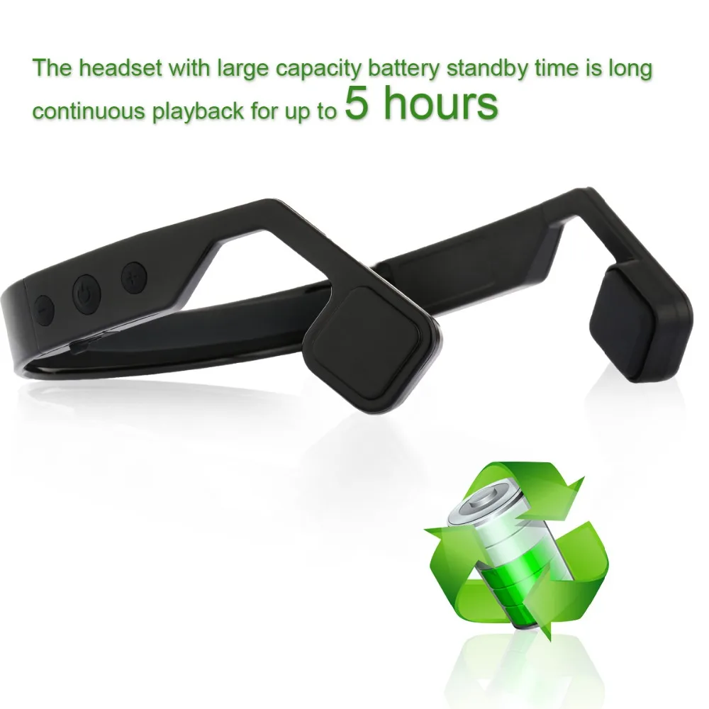 Костная проводимость Bluetooth стерео гарнитура спортивные наушники с микрофоном