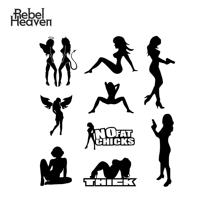 Rebel Heaven Angel Devil Наклейка Сексуальная для девочек без толстых цыплят смешная шутка