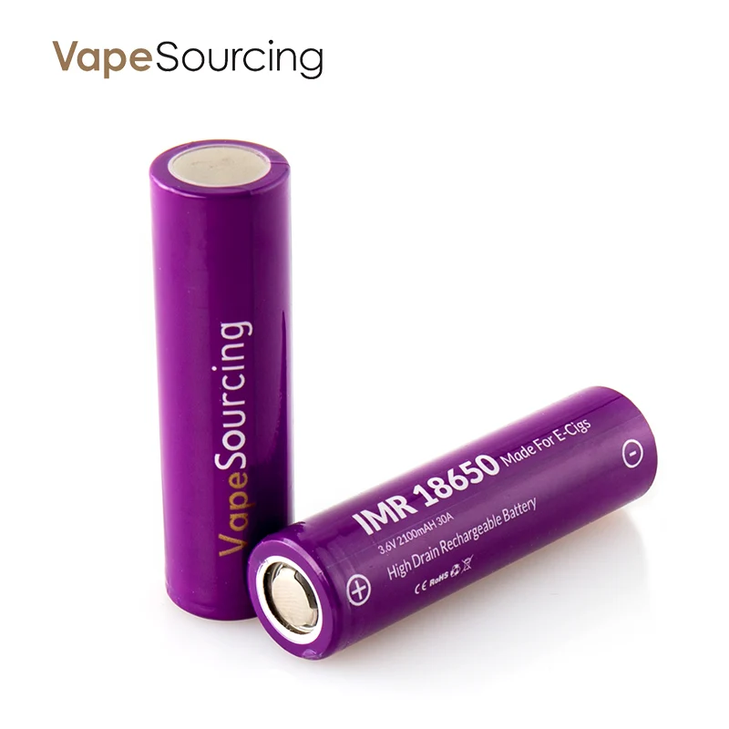 Высокое качество Vapesourcing 18650 батарея 2100 мАч емкость для VOOPOO Eleaf Joyetech Wismec коробка vape