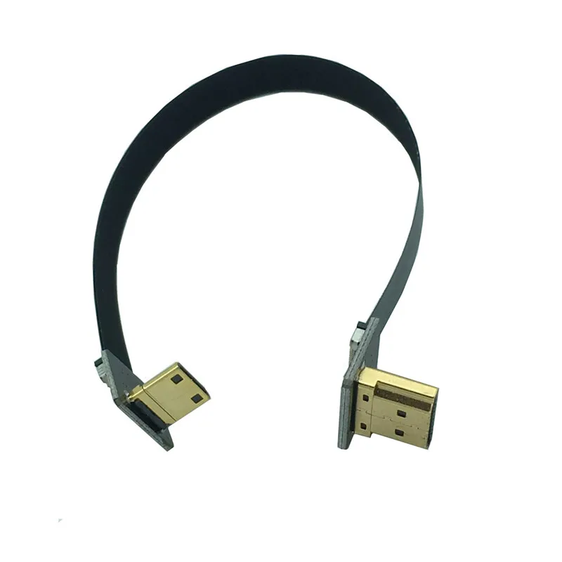 FPV 90 градусов до Mini HDMI-совместимый адаптер вниз 5 см-80 см FPC плоский HD-кабель шаг