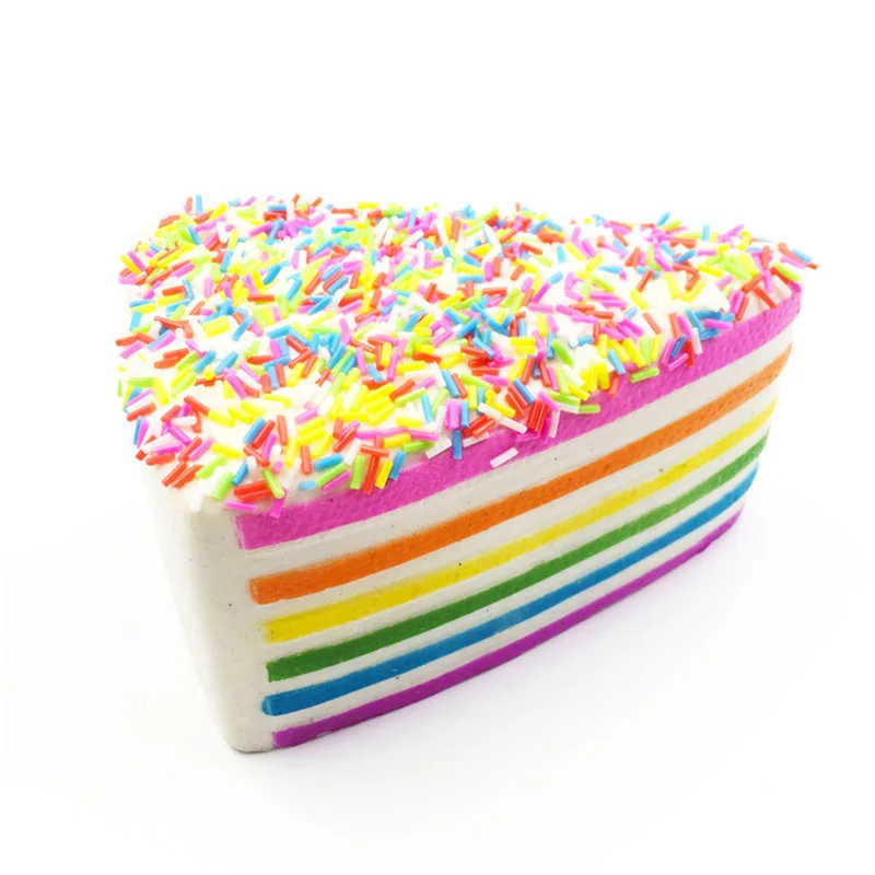 Kawaii Rainbow Cake Squishy Jumbo Slow Rising Toys Anti Stress Cream Squishies Food Squeeze Scented Gadgets Fun Phone Strap | Мобильные