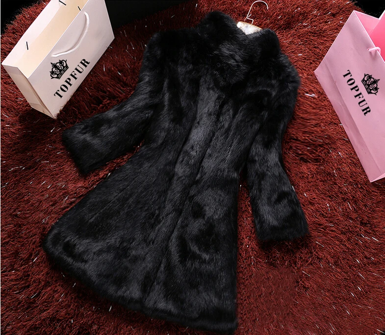 2019 Новое поступление 100% чистый Полный Пелт мех кролика пальто стоячий воротник