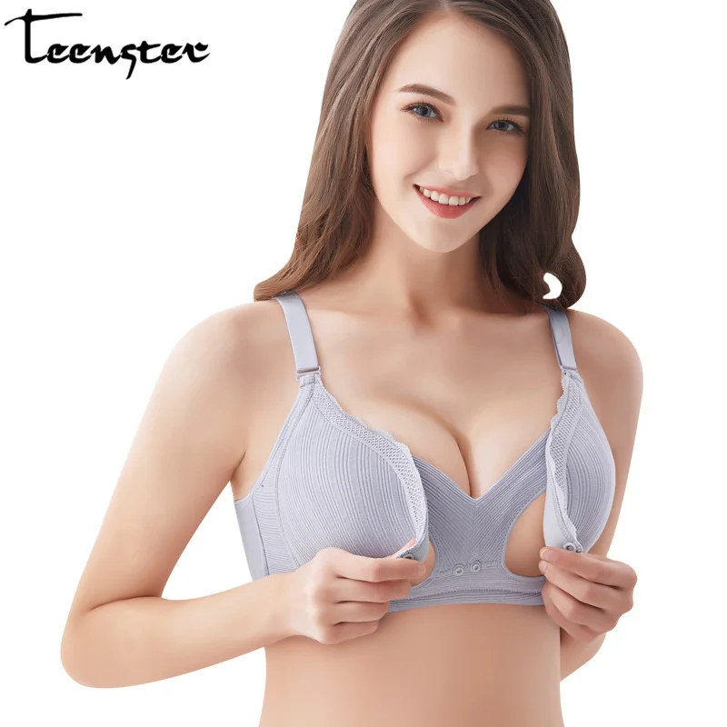 Teenster бюстгальтер для беременных Беременность Одежда спереди застежка чашки