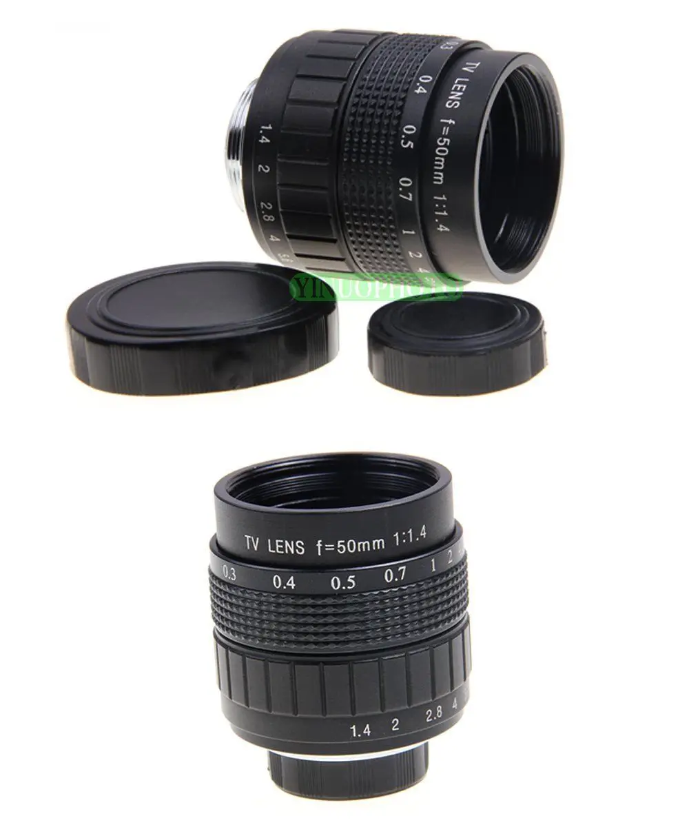 Фуцзянь 50 мм F1.4 CC ТВ-объектив + C-EOS м для беззеркальной камеры Canon EOS M M2 M3 |