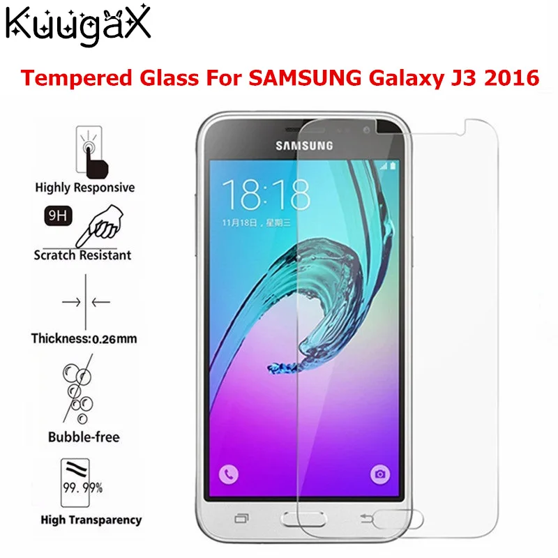 Закаленное стекло для SAMSUNG Galaxy J3 2016 Защитная крышка экрана 5 дюймов 9H J300 J310 J320