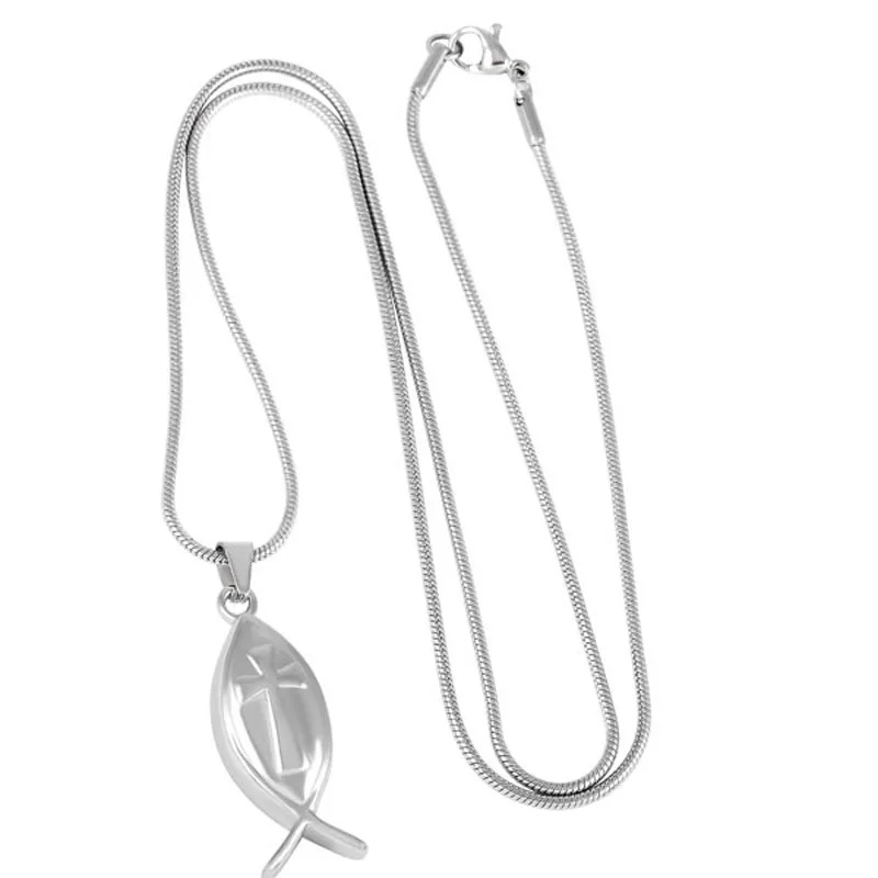 

Urn Necklace for Ashes Cremation Jewelry for Pet/Human Ashes Fish Memorial Jewelry Stainless Steel Cremation Urn