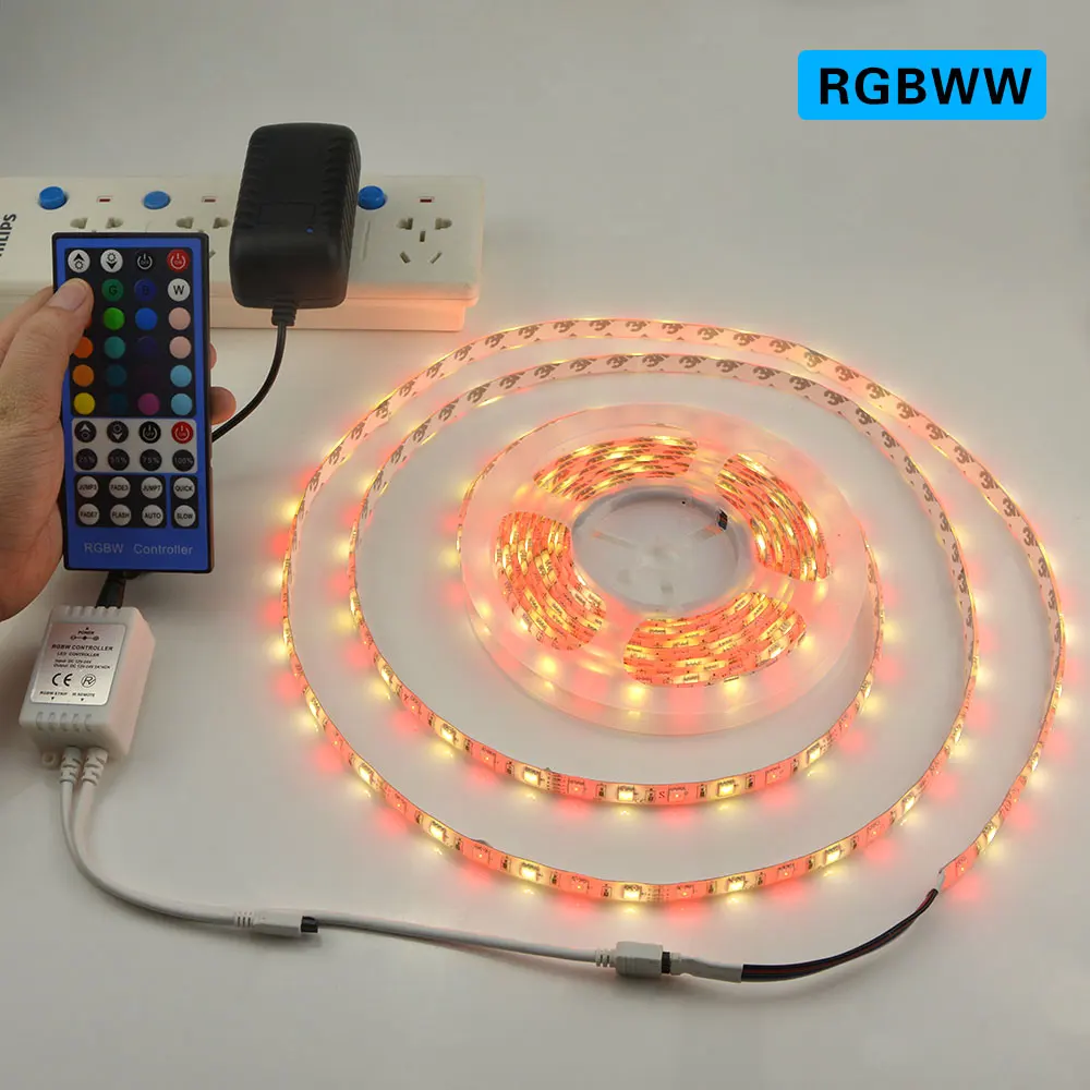 Водонепроницаемая светодиодная лента RGB RGBW RGBWW 5050 SMD 12 В постоянного тока 5 м IP20/IP65