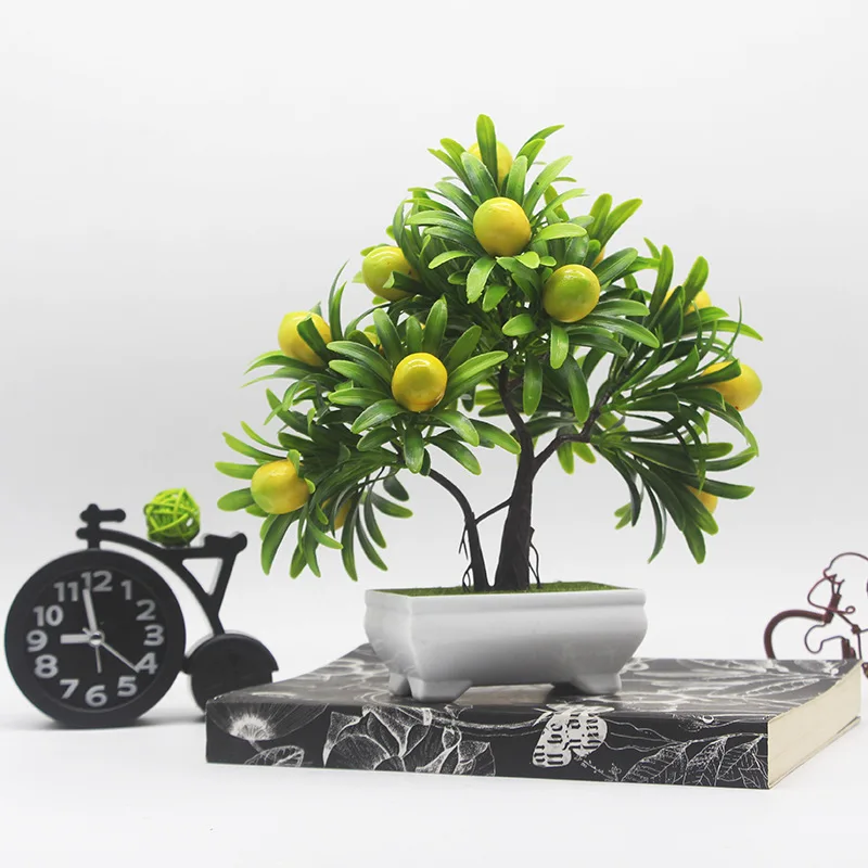 Idyllic Style Simulation Fruit Potted Trinkets Fake Plastic Flowerpot Office Living Room Desk Decoration | Дом и сад