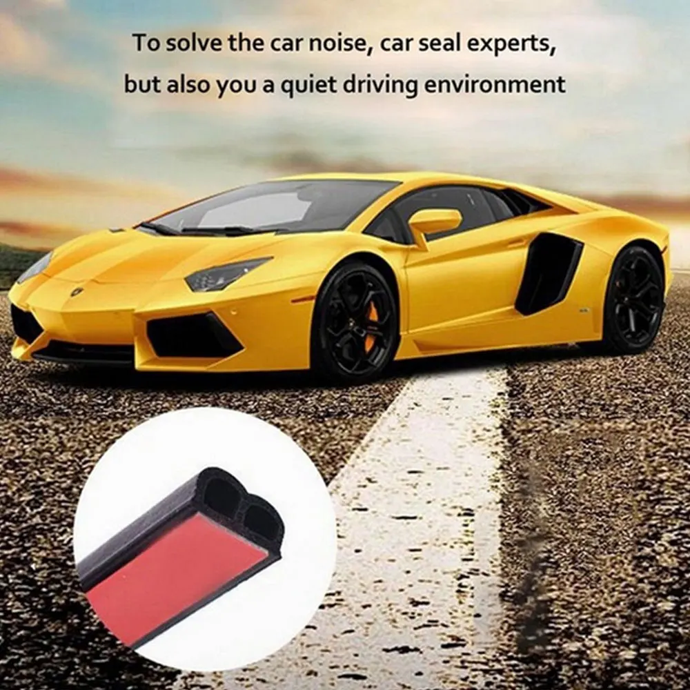 5 M звукоизоляционный Черный Автомобильный уплотнитель полые B Форма двери авто пыле-и водонепроницаемый автомобиля Тихая установка автомобильный уплотнитель
