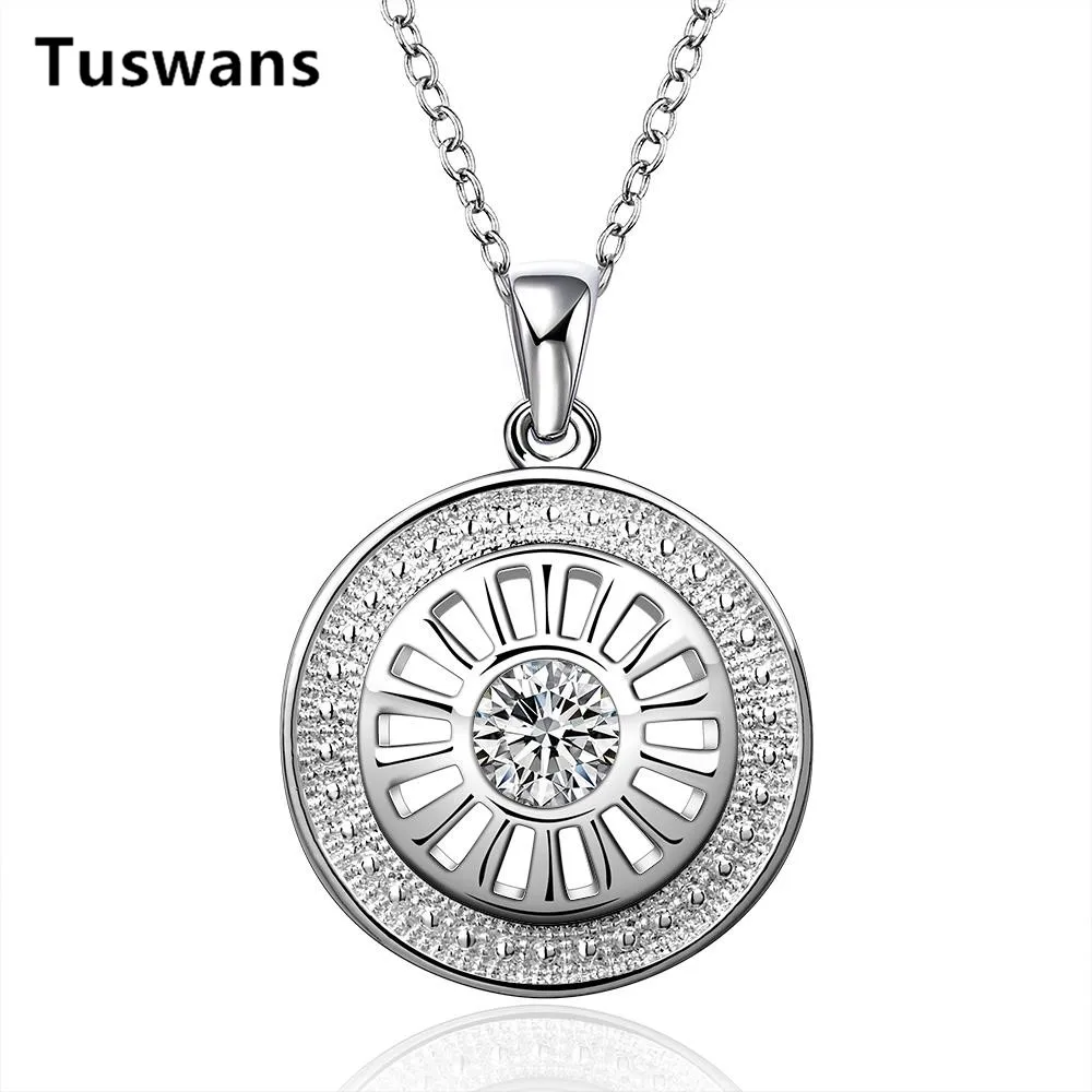 Геометрическая круглая циркониевая Подвеска Ожерелье для женщин Простые