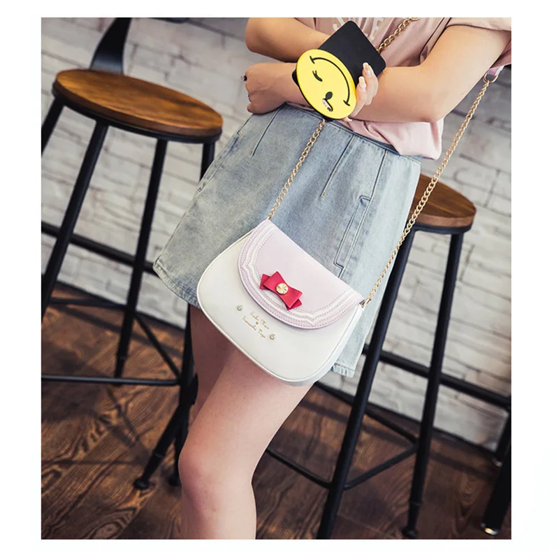 Сейлор Мун сумки на плечо Косплей Опора Летняя женская сумка с бантом женские сумки - Цвет: Lavender