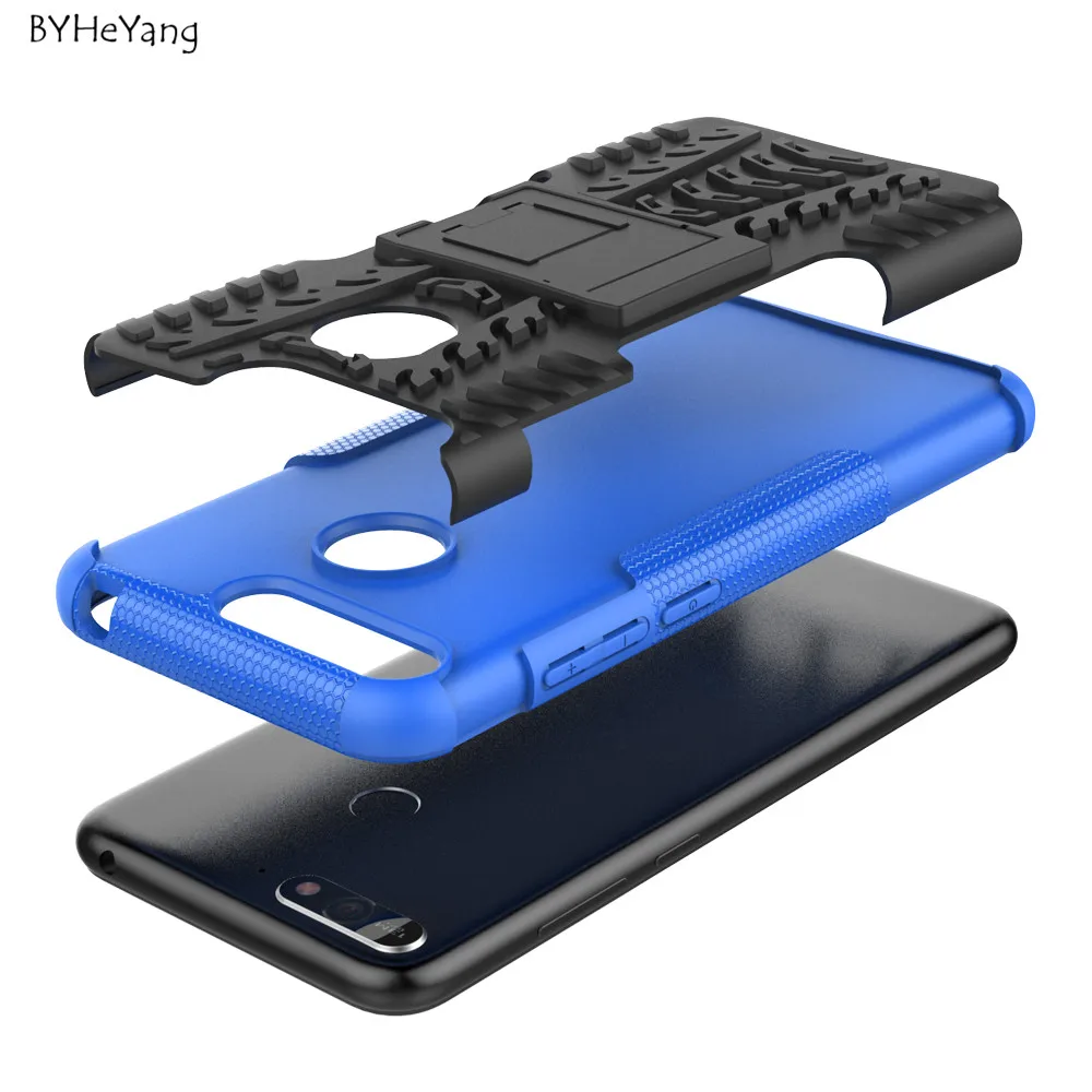 Чехол для Honor 7A Pro из ТПУ и поликарбоната силиконовый чехол с подставкой