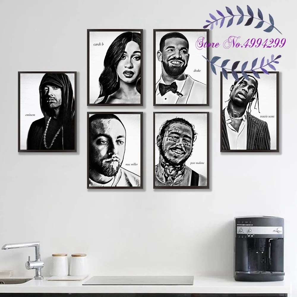 Музыкальная звезда Карди б Дрейк Эминем Mac Миллер почта малон Тревис певиц Скотт