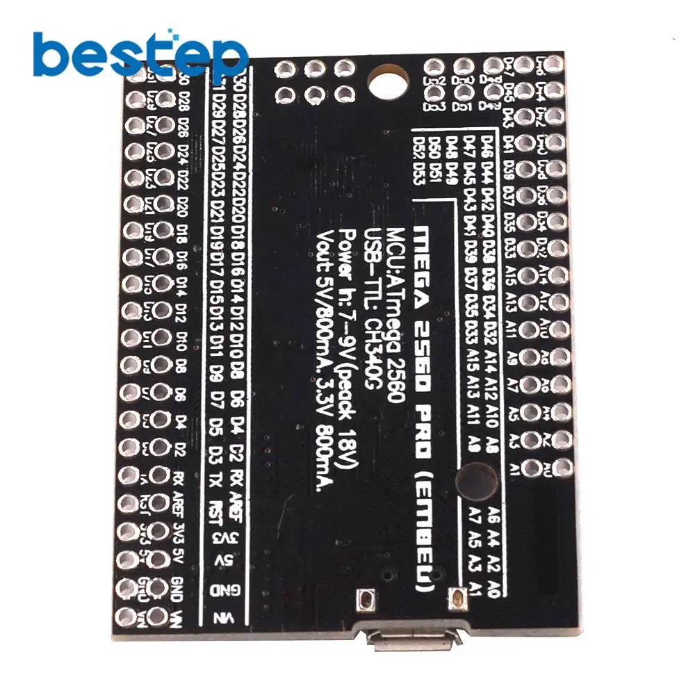 Встроенный чип MEGA 2560 PRO CH340G/Φ с штыревыми разъемами совместимый arduino Mega2560